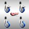 Service Caster 4 Inch 316SS Blue Poly Swivel 1-7/8 Inch Expanding Stem Caster Lock Brake, 2PK SS316TTLEX20S414-PPUB-BLUE-2-S-2-178 - alternate 5